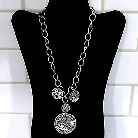 Macy's Jewelry - Macy's Silver Necklace & Mantra Band Bracelet.